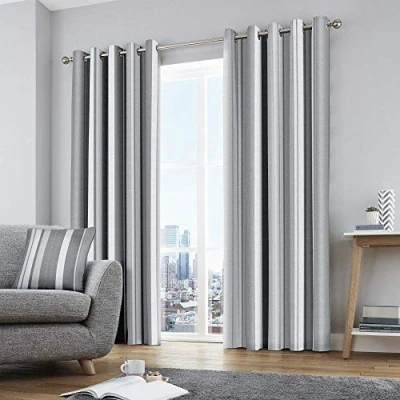 Immagine di Fusion Whitworth Copricuscino in 100% cotone, 43 x cm, colore: Grigio, Grey, 46&quot; Width 72&quot; Drop (117 183cm)