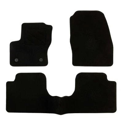 Immagine di DBS 1763212 Tappetini Auto Su Misura pianale 3 Pezzi Antiscivolo Moquette nera 900g/m² Finitura Velluto Gamma Star