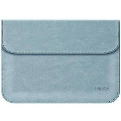 Immagine di TECOOL Custodia PC 13 13.3 Pollici, Borsa Sleeve in pelle per 2022 MacBook Air/Pro M2 13, 2012 2021 M1, 2023 Pro 14 M3 M1,Surface Laptop 5 1, etc Blu