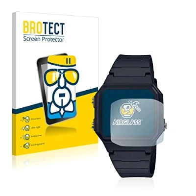 Immagine di brotect Pellicola Protettiva Vetro per Casio Unisex A168WA 1YES Protezione Schermo [Durezza Estrema 9H, Chiaro]