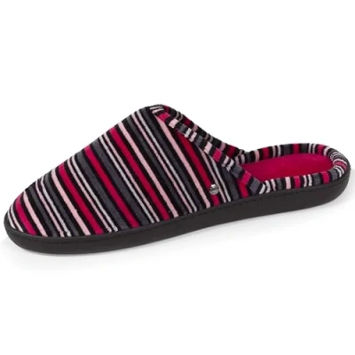 Immagine di Isotoner Pantofole da donna ultra comode (tecnologia everywear™), in memoria di forma, senza tempo, strisce, 37 EU