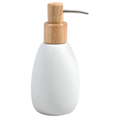 Immagine di Spirella Dispenser di sapone Sven con pompa liquido Polyresin 300 ml Amore lungo e robusto Legno bianco
