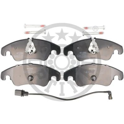 Immagine di OPTIMAL BP 12442 Kit pastiglie freno Assale anteriore con contatto segnalazione usura bulloni pinza AUDI: A4 B8 Avant, A6 C7 Q5