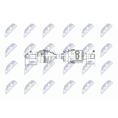 Immagine di NTY NPW FR 053 Albero motore / Semiasse Assale anteriore FORD: Transit Connect Mk1 Van, Tourneo