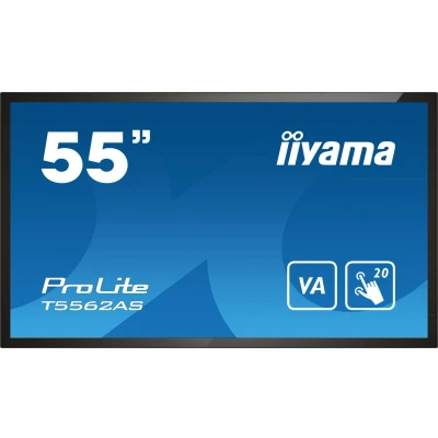 Immagine di Iiyama All In One Interactive ProLite T5562AS B1 Display Digital Signage 140 cm 55 pollici 3840 x 2160 Pixel 24/7
