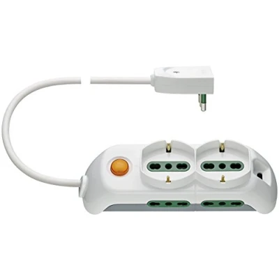Immagine di Vimar FP00521.L.B Due Prese Universale, 4P17/11, Spb17, 3 m, Bianco