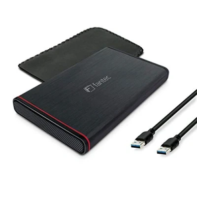 Immagine di FANTEC 225U3 6G Case per Dischi Rigidi Esterni SATA I/II/III da 6,35cm (2,5&quot;) o SSD, Supporta III 6G, USB 3.0 Superspeed, Alloggiamento in Alluminio, Nero