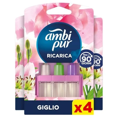 Immagine di Ambi Pur 3Volution Ricarica Profumatore Per Ambienti Con Diffusore Elettrico 80ml Lily &amp; Breeze, 3 Diverse Fragranze Combattere Gli Odori