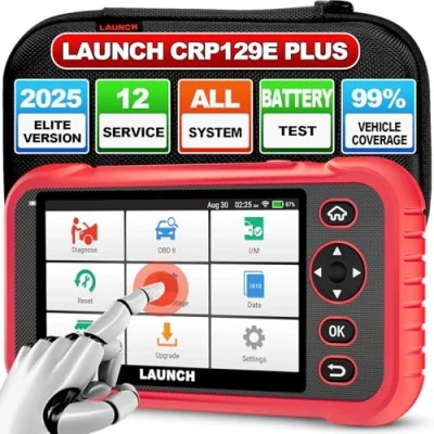 Immagine di LAUNCH CRP129E Plus OBD2 Auto Diagnostica per Tutti i sistemi con 8 Reset, ABS/Codifica iniettori/Olio/Acceleratore/EPB/Dpf/SAS/TPMS/Corrispondenza Batteria, Modello 2024