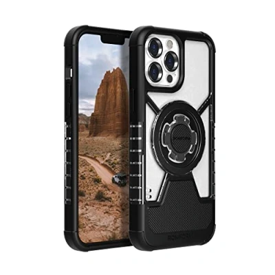 Immagine di Rokform custodia per iPhone 13 Pro Max, serie Crystal, compatibile con Dual Magnet Plus MagSafe, sottile magnetica trasparente Apple, chiusura a torsione