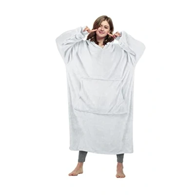 Immagine di Catalonia Classy Coperta con Cappuccio in Pile Extra Lunga per Donne, Adulti, Ragazze, Adolescenti, Uomini, Oversize Morbida e Accogliente Tasca Frontale
