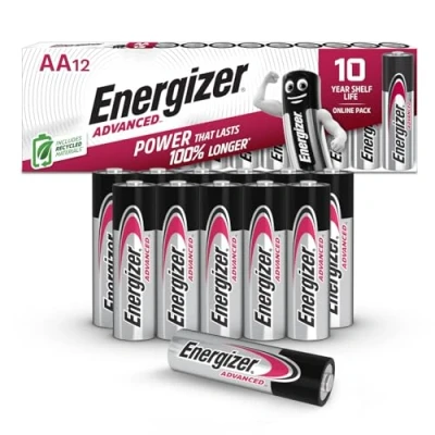 Immagine di pile Energizer Advanced AA 1.5 V alcaline, confezione da 12, Premium Double A di lunga durata