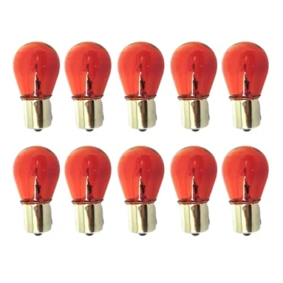 Immagine di CARALL 10 Pezzi di Lampadine Alogene 12V Per Auto (PY21W BA15S 21W Arancione)