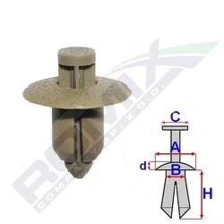 Immagine di ROMIX C60521 Clip, Fregio/Modanatura protettiva VOLVO: S60 I, V50