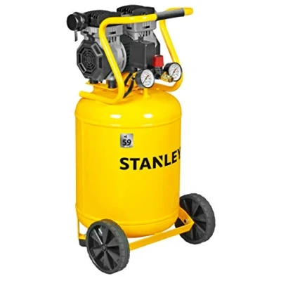 Immagine di STANLEY Compressore Siltek Verticale Silenzioso 1,3HP, ‎Giallo, 39 x 87 Cm