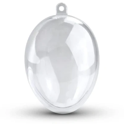 Immagine di Netuno 5 Uova di plastica 10 cm Diametro 7 in Acrilico Trasparente Pasqua da riempire addobbi pasquali per casa finte plexiglass apribile Decorare
