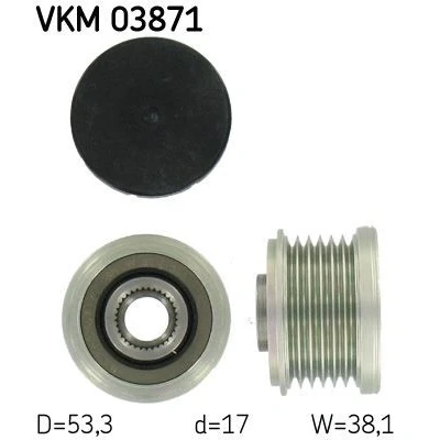 Immagine di SKF VKM 03871 Puleggia Alternatore 38,1 BMW: 3 Touring, 1 Hatchback, 5 Sedan
