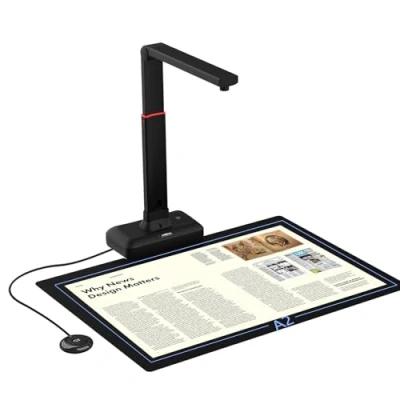 Immagine di VIISAN Scanner per libri portatile da 27 MP max A2. Ideale periodici, libri, documenti. Supporta A3/A4/A5, schede. OCR multilingue, Mac/Windows