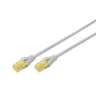 Immagine di Digitus DK 1613 A 010 RJ45 cavo di rete, patch CAT 6A U/UTP 1.00 m Grigio Privo alogeni, coppie intrecciate 1 pz.