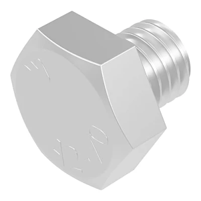 Immagine di SECCARO Viti a testa esagonale, M10 x 10 mm, in acciaio inox V2A VA A2, DIN 933/ISO 4017, esagonali esterni, 20 pezzi