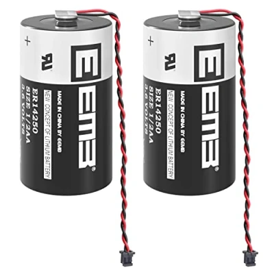 Immagine di EEMB 3.6V Batteria 1200mAh PLC al Litio Compatibile per Toshiba ER3V JZSP BA01 R88A BAT02W (2 pezzi)
