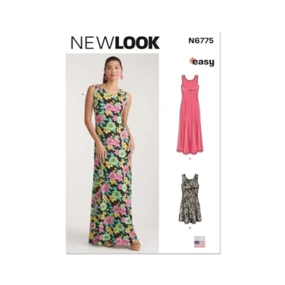Immagine di NEW LOOK Paper Pattern UN6775A Cartamodello per abito da donna, in maglia, disponibile due lunghezze (XXS XS S M L XL XXL)