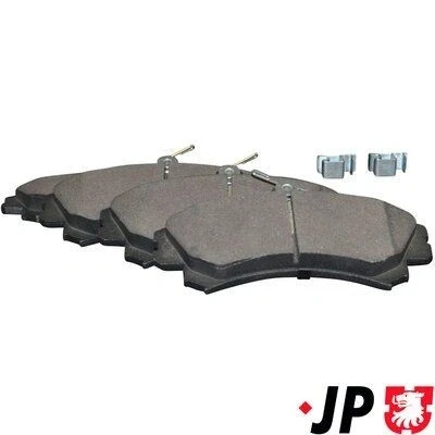 Immagine di JP GROUP 3963600510 Kit pastiglie freno Assale anteriore con segnalatore acustico usura MITSUBISHI: Colt 6, VI CZC Cabrio, SMART: Forfour I
