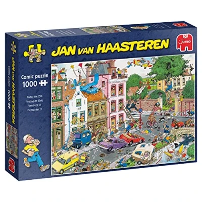 Immagine di Jumbo Friday The 13th 1000 PCS Banana, Polizia Jigsaw Puzzle, Colore Multi kleuren, 19069