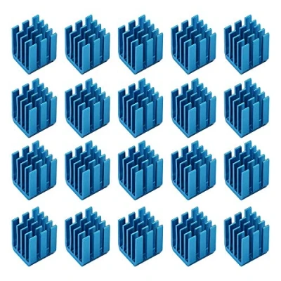 Immagine di Create idea Dissipatore di calore motore passo passo, con adesivo conduttivo 3D chip stampante raffreddamento radiatore per TMC2130 TMC2100 A4988 DRV8825 TMC2208 (blu 9 x 12 mm)