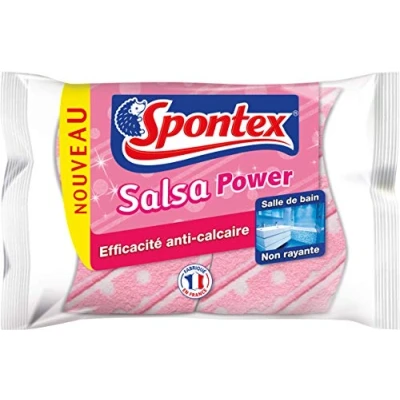 Immagine di Spontex Salsa Power antigraffio da bagno, confezione 4 spugne 2, colori casuali