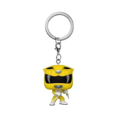 Immagine di Funko Pop! Keychain: Mighty Morphin Power Yellow Rangers 30th YLW Ranger TV Mini Figura in Vinile da Collezione Novità Portachiavi Riempitivi per Calze Idea Regalo