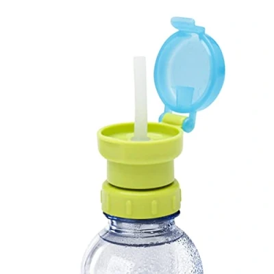 Immagine di A/R copertura per bottiglia bambini con cannuccia, bottiglie d&#039;acqua bambini, a prova di fuoriuscite, portatile, cannuccia
