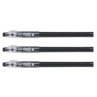 Immagine di PILOT Set di 3 penne Roller FRIXION Ball Stick punta 07, colore: Nero