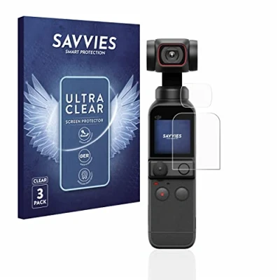 Immagine di savvies (6 Pezzi Pellicola Protettiva per DJI Osmo Pocket 2 (Display + Lente) Protezione Schermo Trasparente