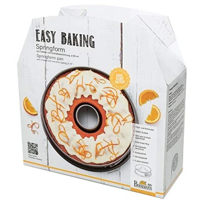 Immagine di RBV Birkmann Easy Baking 881044 Springform Cake Tin with Two Shelves Diameter 26 cm Teglia 2 Pezzi Ø 26cm, Acciaio Inossidabile, Grigio, x 9