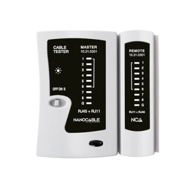 Immagine di NANOCABLE 10.31.0301 Tester Cavo Automatico per Cavi RJ11/RJ12/RJ45