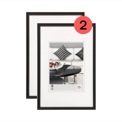 Immagine di Walther Design Cornice nera 15 x 20 cm alluminio confezione doppia, sedia Telaio in AJ520BD