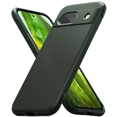 Immagine di Ringke Onyx Compatibile con Cover Pixel 8a, Ottima Grip Antiscivolo Antiurto Perfetta Calza Custodia Robusta Antigraffio TPU Dark Green