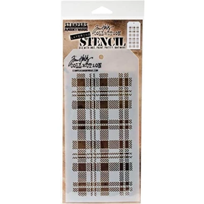 Immagine di Stampers Anonymous Tim Holtz Stencil a strati, multicolore, 27,94 x 11,43 0,25 cm