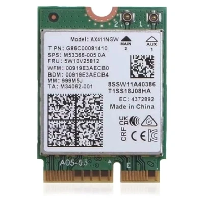Immagine di HighZer0 Electronics AX411 WiFi 6E Card Tri Band Wi Fi Up to 3.0 Gbps CNVio2 M.2 for PC Supports Bluetooth 5.3 Requires Intel 12th+ Gen CPU Windows 10/11, Linux AX411NGW (AX411)