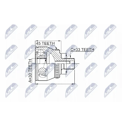 Immagine di NTY NPZ VW 008 Kit Giunto Omocinetico VOLKSWAGEN: Passat B5 GP Variant, Sedan, AUDI: A4 A6 C5 Avant