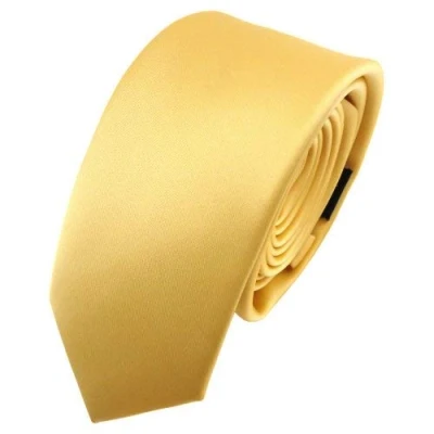 Immagine di TigerTie stretta raso cravatta giallo oro Uni