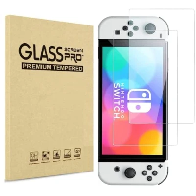 Immagine di PHONILLICO Pellicola Vetro temperato per Nintendo Switch OLED [2 Pezzi] Ultra transparente Durezza 9H Protezione schermo