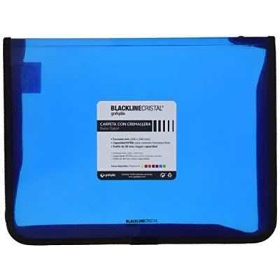 Immagine di Grafoplas 4800630 Cartella portadocumenti con chiusura lampo, colore: nero, formato A4