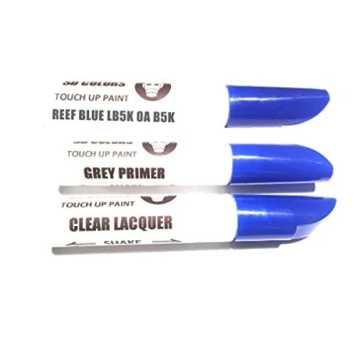 Immagine di SD COLORS 12 ml Vernice Ritocco con Pennello, Trasparente e Primer Reef Blue (LB5K) Compatibile VW/Audi Riparazione di Graffi, Scheggiature Verniciatura