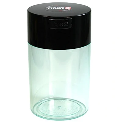 Immagine di Tightvac 28,3 Gram a 170,1 Airtight Seal Vuoto Portable Contenitore Multiuso per Merci, Cibo Secco, Erbe e, plastica, Black cap Clear Body, .57 Liter/19 Fluid Ounce