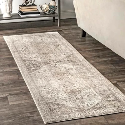 Immagine di nuLOOM Tappeto, 100% poliestere, Argento, 2&#039; 6&quot; x 6&#039;