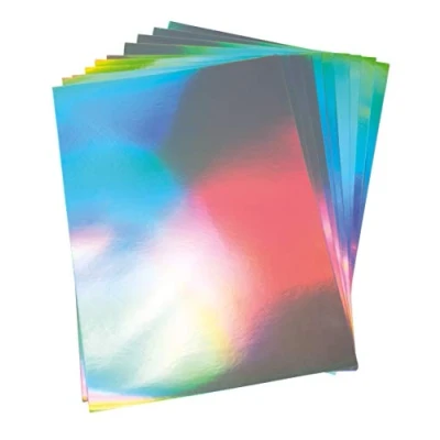 Immagine di Rayher Carta effetto ologramma, A4, argento, 300g/m², 10fogli, 67300606