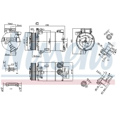 Immagine di NISSENS 890213 Compressore Aria Condizionata VS16 12 PAG 46 R 134a VOLVO: V60 I, XC60 S80 II, FORD: S Max Mk1, Galaxy Mk2 MPV, MONDEO 4 Turnier