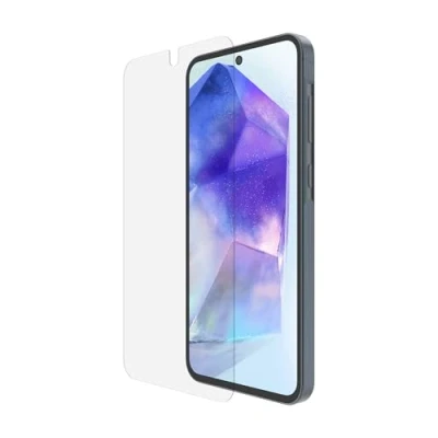 Immagine di Belkin ScreenForce Proteggi schermo TemperedGlass per Samsung Galaxy A55 5G, antigraffio, vetro temperato, copertura totale, compatibile con custodie, cornice Easy Align applicazione senza bolle